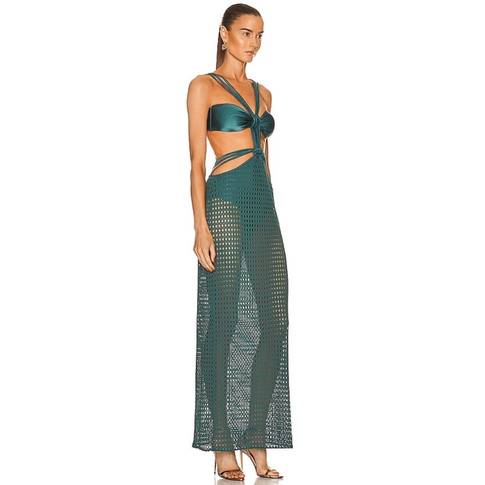 ❌SOLD❌ PatBO x Alessandra Ambrosio Cut Out Beach Dress in Palace Green - Picture 2 of 10
